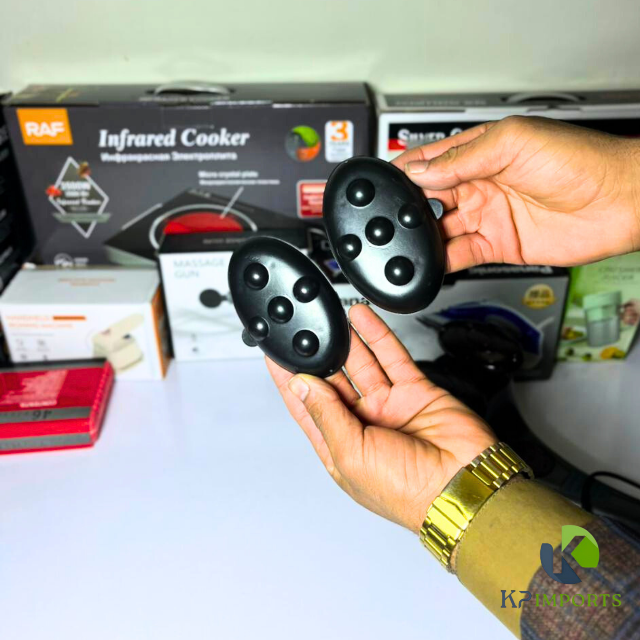 Double Head Heating Massager – Deep Relief for Neck, Back & Shoulders