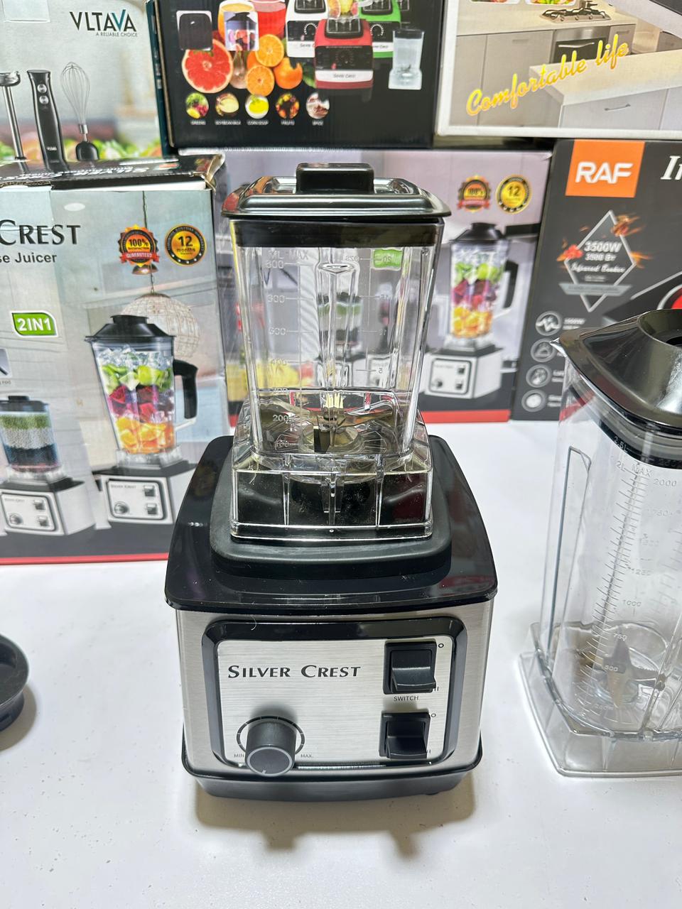 Silver Crest SC-1589-A 2-in-1 Blender & Juicer – 4500W Heavy Duty Commercial Grinder Machine