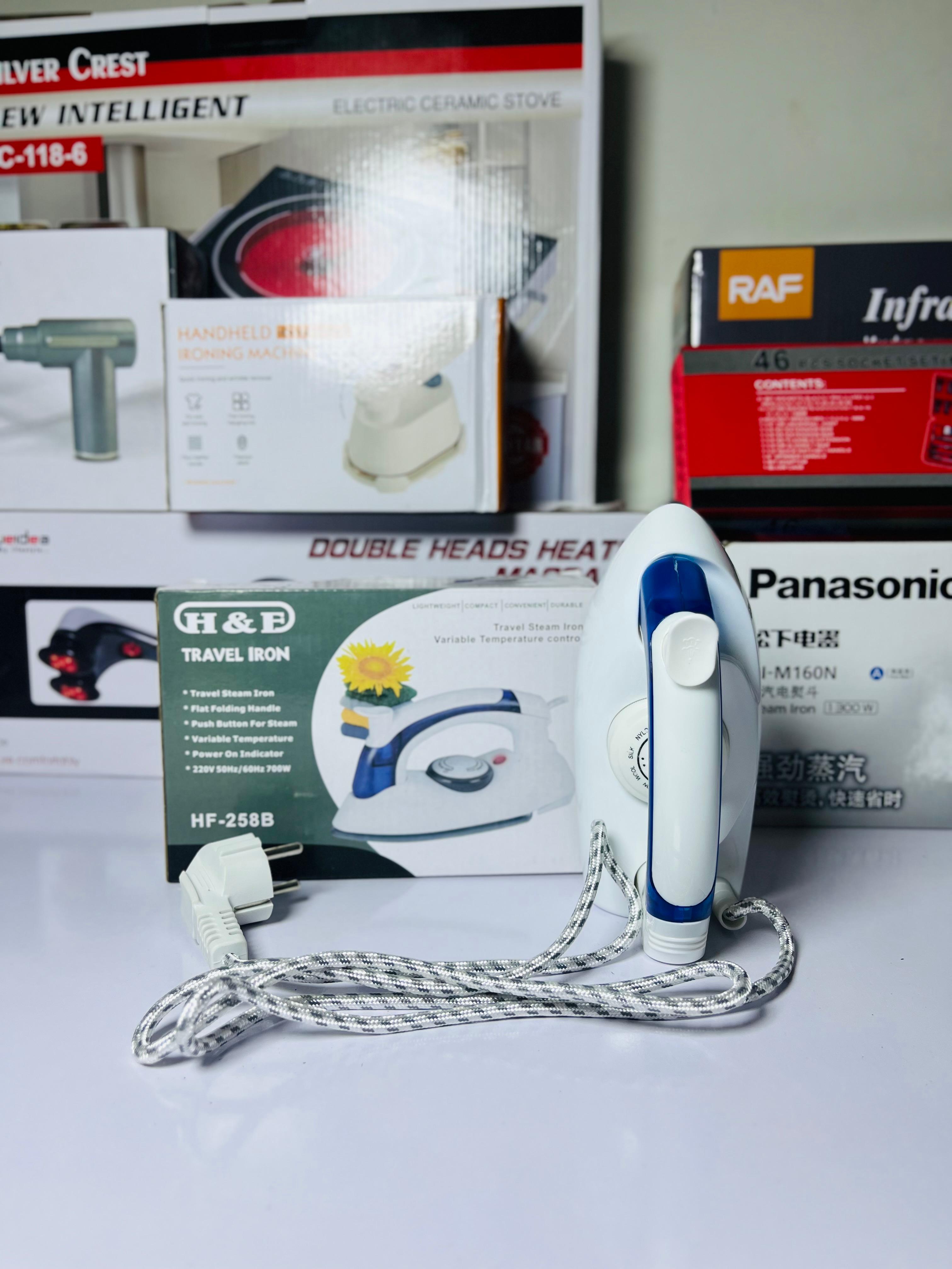 ✈️ H & E Travel Iron – Portable Steam Press for Wrinkle-Free Style Anywhere!