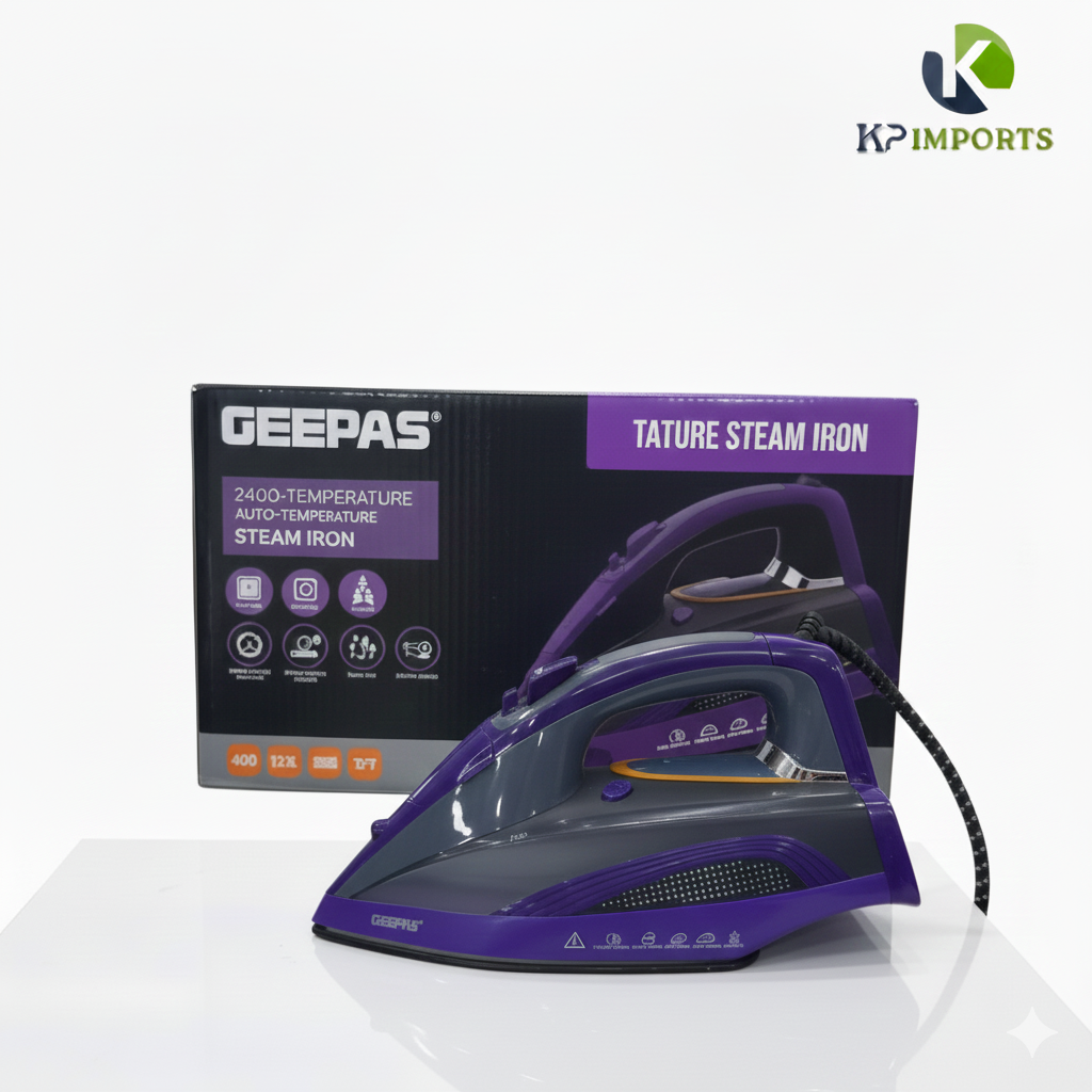 Geepas 7813 Auto-Temperature Steam Iron – Smooth Glide, Powerful Steam & Perfect Results