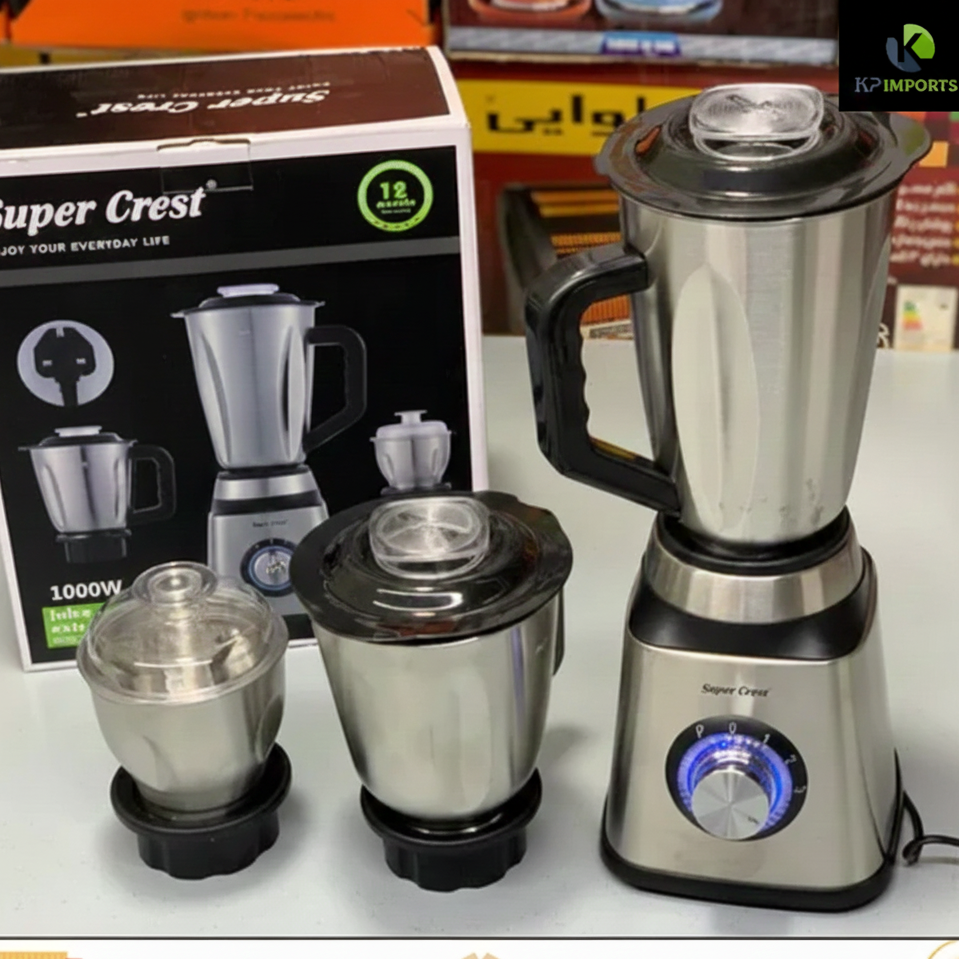 Super Crest 3-in-1 Juicer, Blender & Chopper – All-Purpose Kitchen Powerhouse