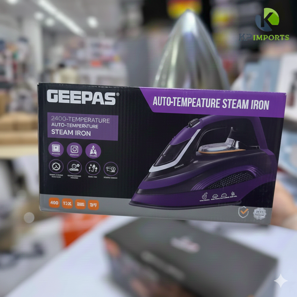 Geepas 7813 Auto-Temperature Steam Iron – Smooth Glide, Powerful Steam & Perfect Results