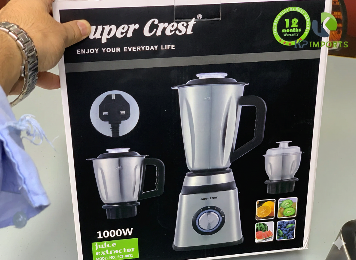 Super Crest 3-in-1 Juicer, Blender & Chopper – All-Purpose Kitchen Powerhouse