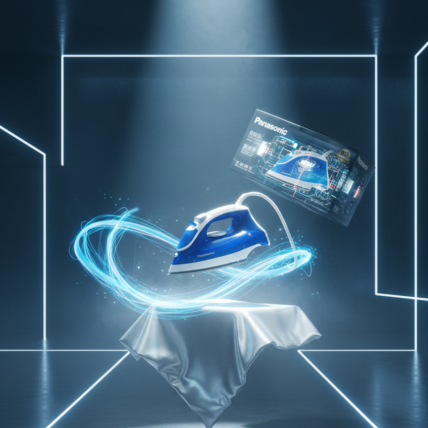 panasonic Steam Iron – Advanced Non-Stick Steam Power for Smooth, Crease-Free Clothes!