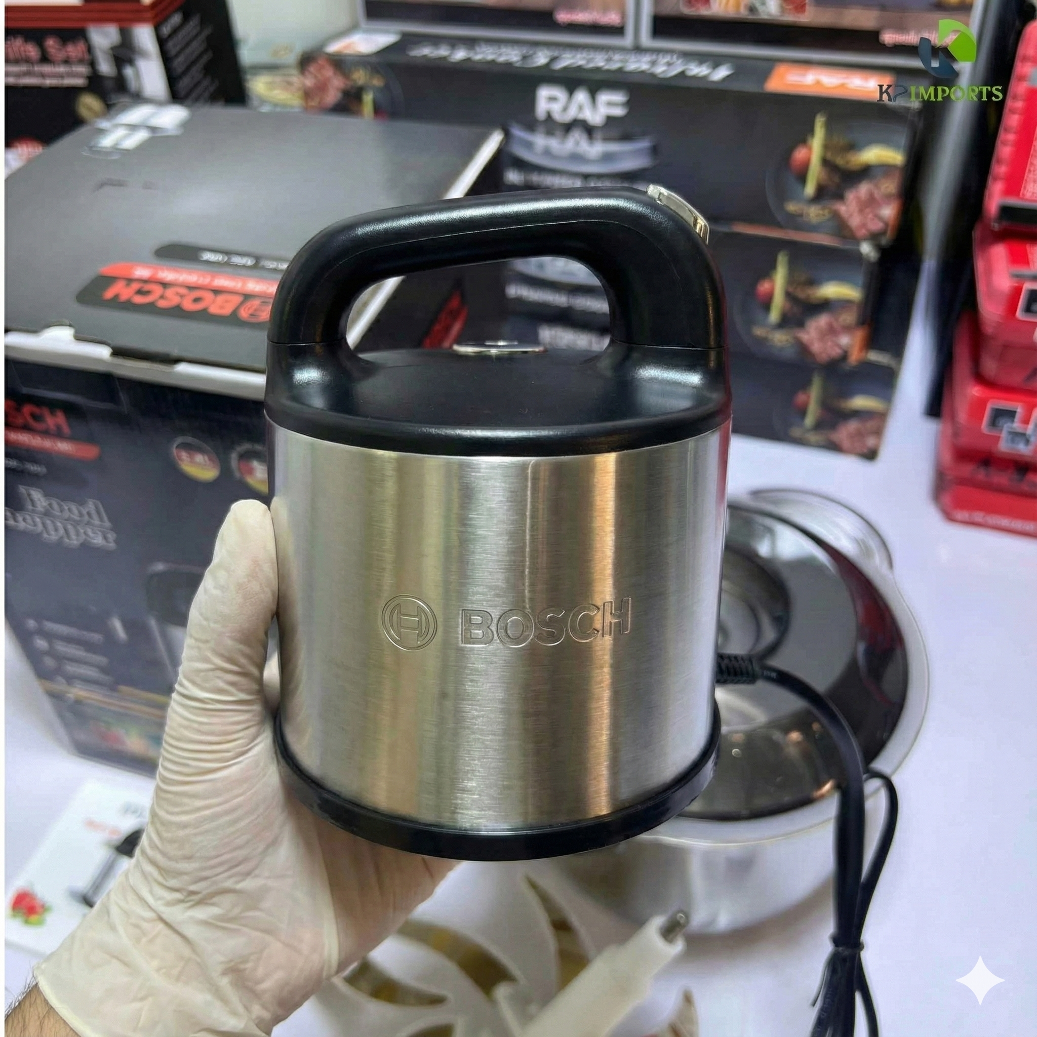 Bosch 1000W Mega Power Chopper – Cuts Meat, Onions & Hard Veggies in Just Seconds | 5L Steel Bowl