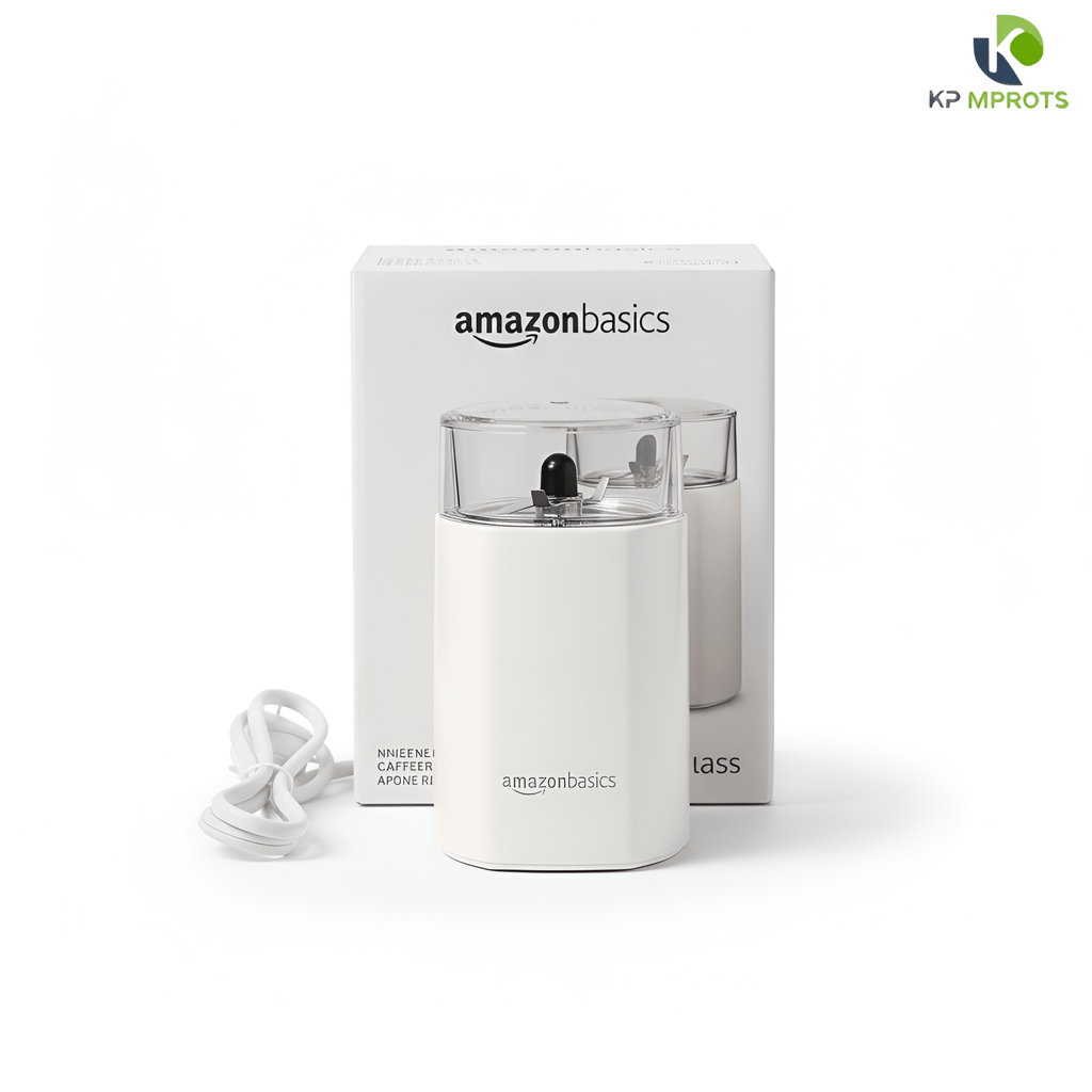 Amazon Basics Stainless Steel Coffee Grinder: Simple One-Touch Bean & Spice Grinding - KP IMPORTS