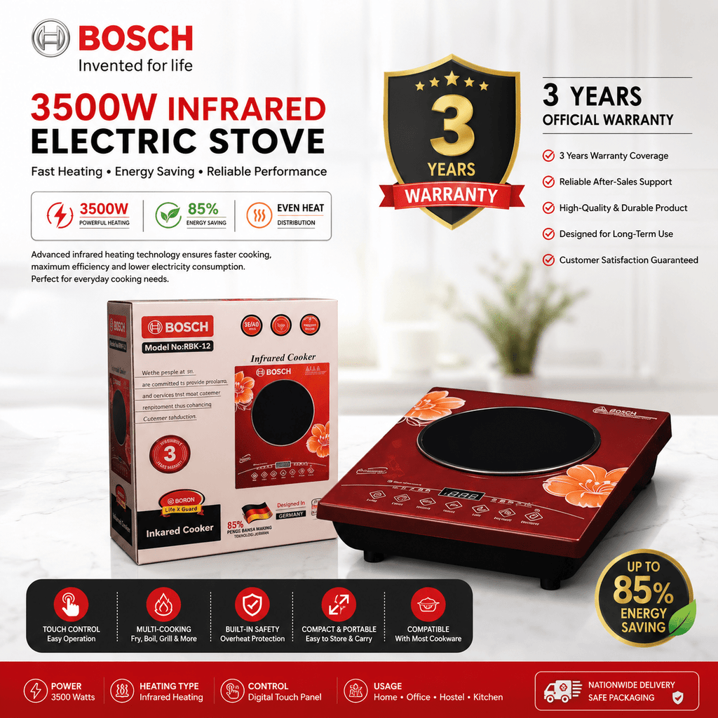 Bosch electric stove 3500W 85% Energy saving - KP IMPORTS