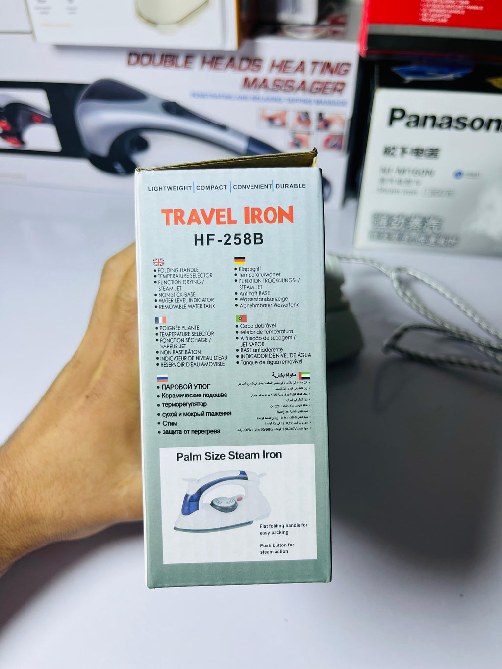 ✈️ H & E Travel Iron – Portable Steam Press for Wrinkle-Free Style Anywhere!