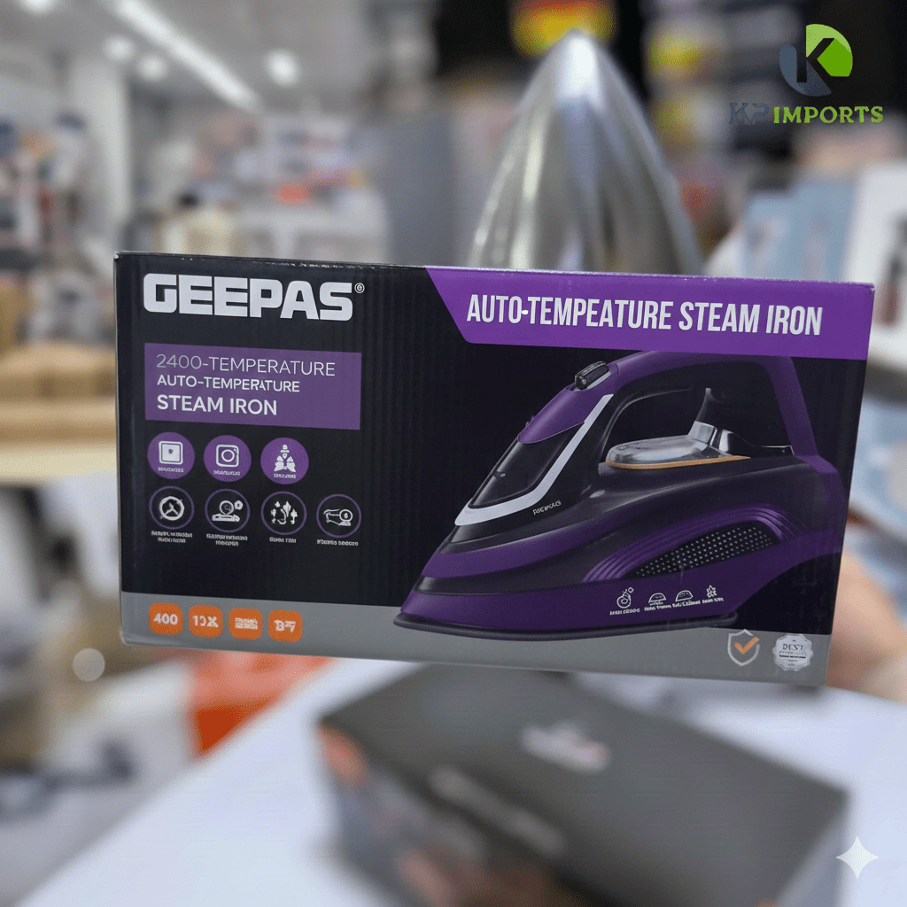 Geepas 7813 Auto-Temperature Steam Iron – Smooth Glide, Powerful Steam & Perfect Results - KP IMPORTS