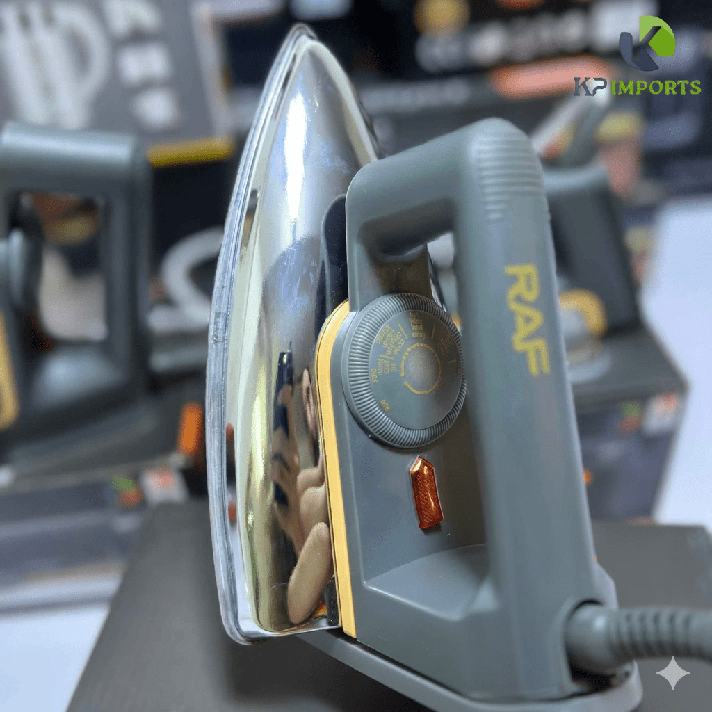 RAF 1600W Electric Dry Iron R-1108 – Ultra Smooth Non-Stick Glide & Lightweight Design - KP IMPORTS