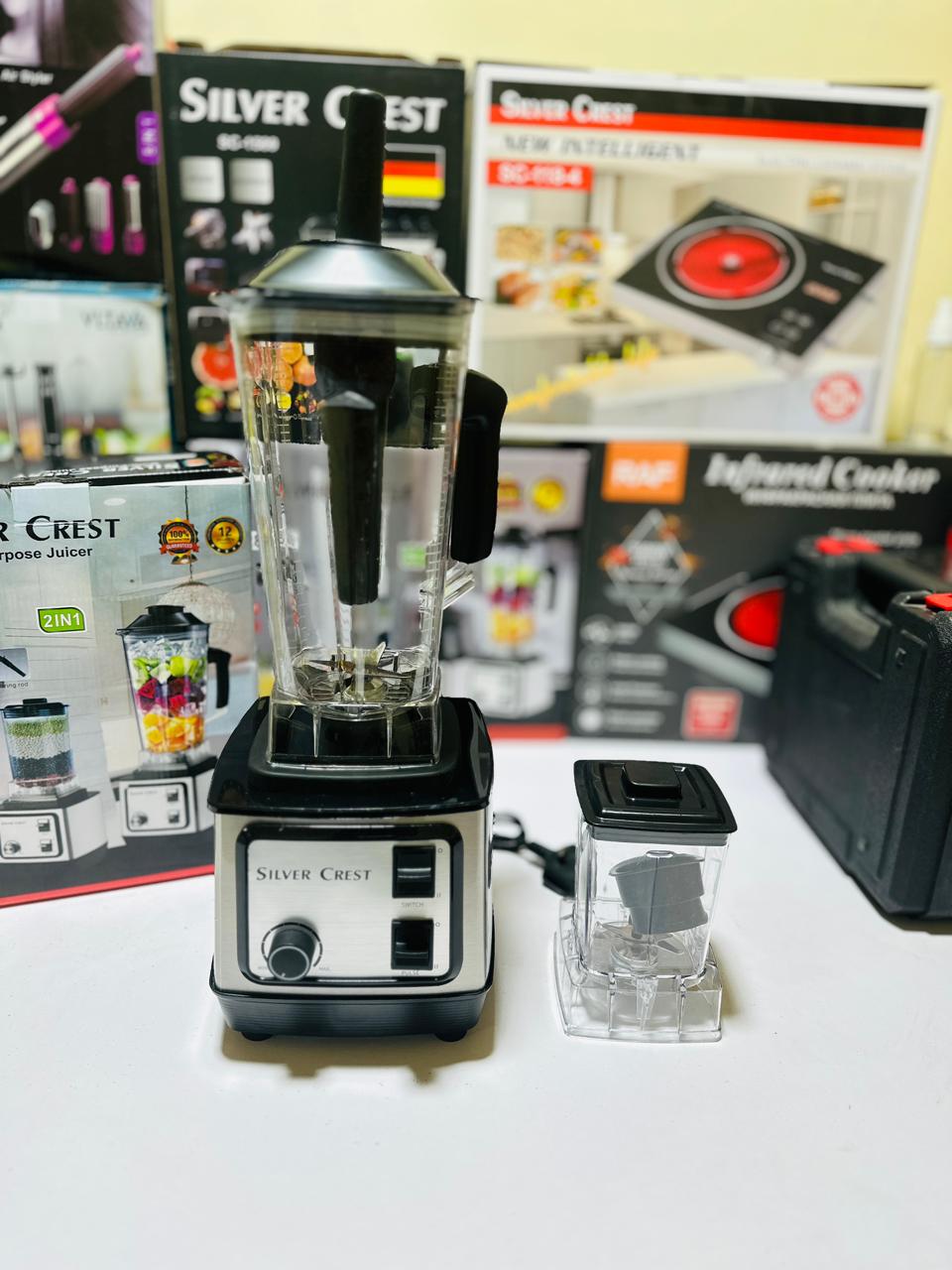 Silver Crest SC-1589-A 2-in-1 Blender & Juicer – 4500W Heavy Duty Commercial Grinder Machine - KP IMPORTS