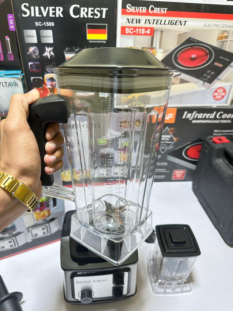 Silver Crest SC-1589-A 2-in-1 Blender & Juicer – 4500W Heavy Duty Commercial Grinder Machine - KP IMPORTS