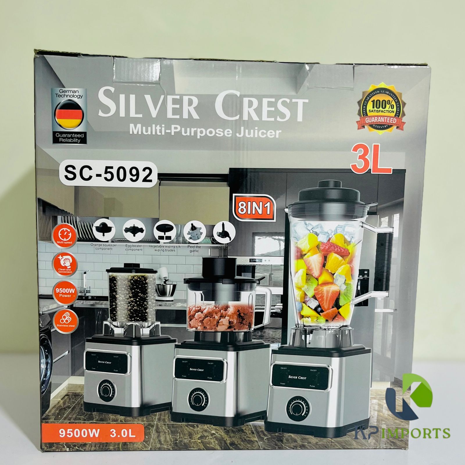 Silvercrest 8-in-1 Multi-Function Blender | German Quality Kitchen Powerhouse - KP IMPORTS