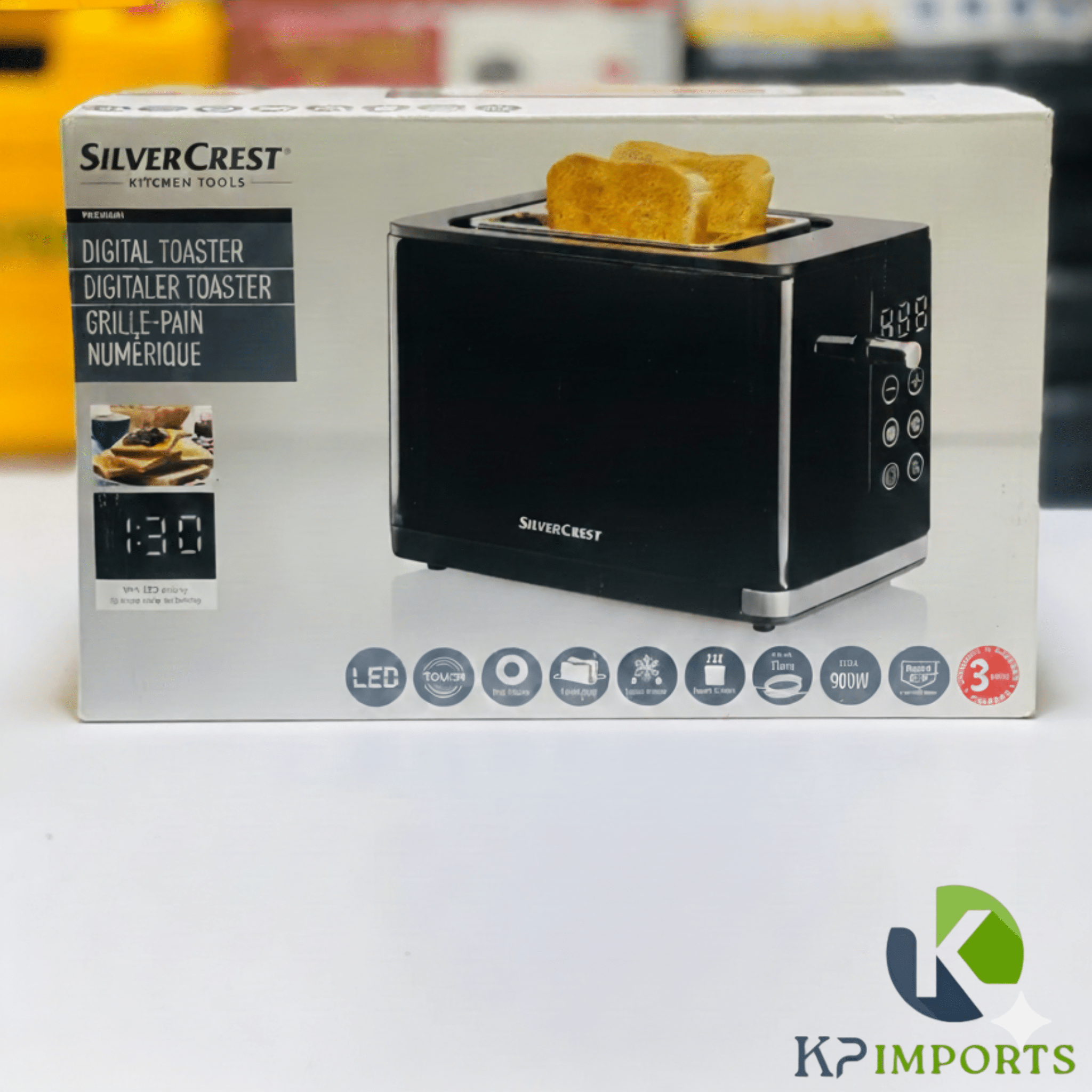 🌟 Silvercrest 900W Digital Toaster & Sandwich Maker – All-In-One Breakfast Hero! 🌟 - KP IMPORTS