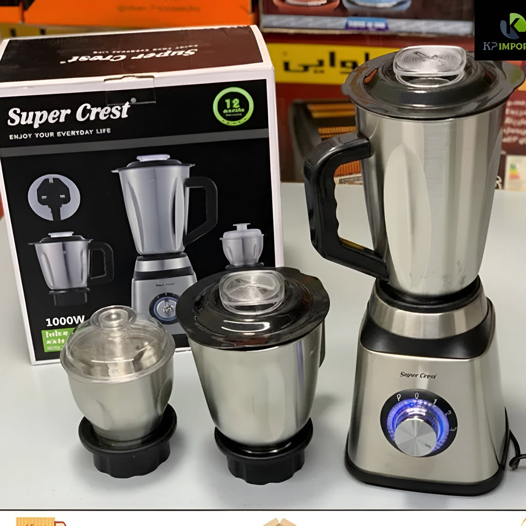 Super Crest 3-in-1 Juicer, Blender & Chopper – All-Purpose Kitchen Powerhouse